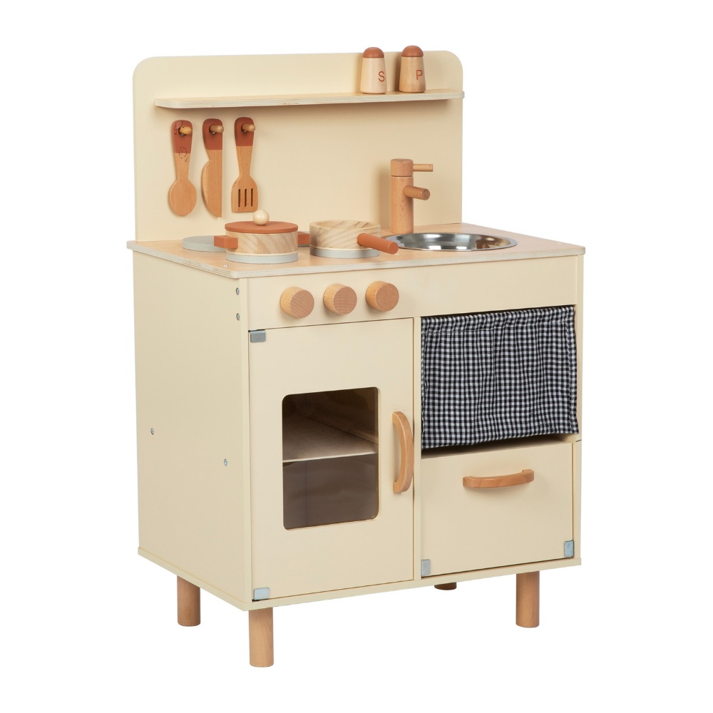 TookyToy - Pretend Play Wooden Kitchen Set with Accessories - Image 3