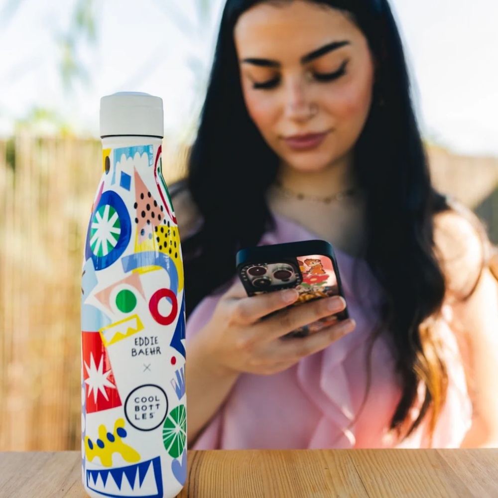 Cool Bottles - Triple-Insulated Water Bottle - Electric Garden 500ml - Image 2