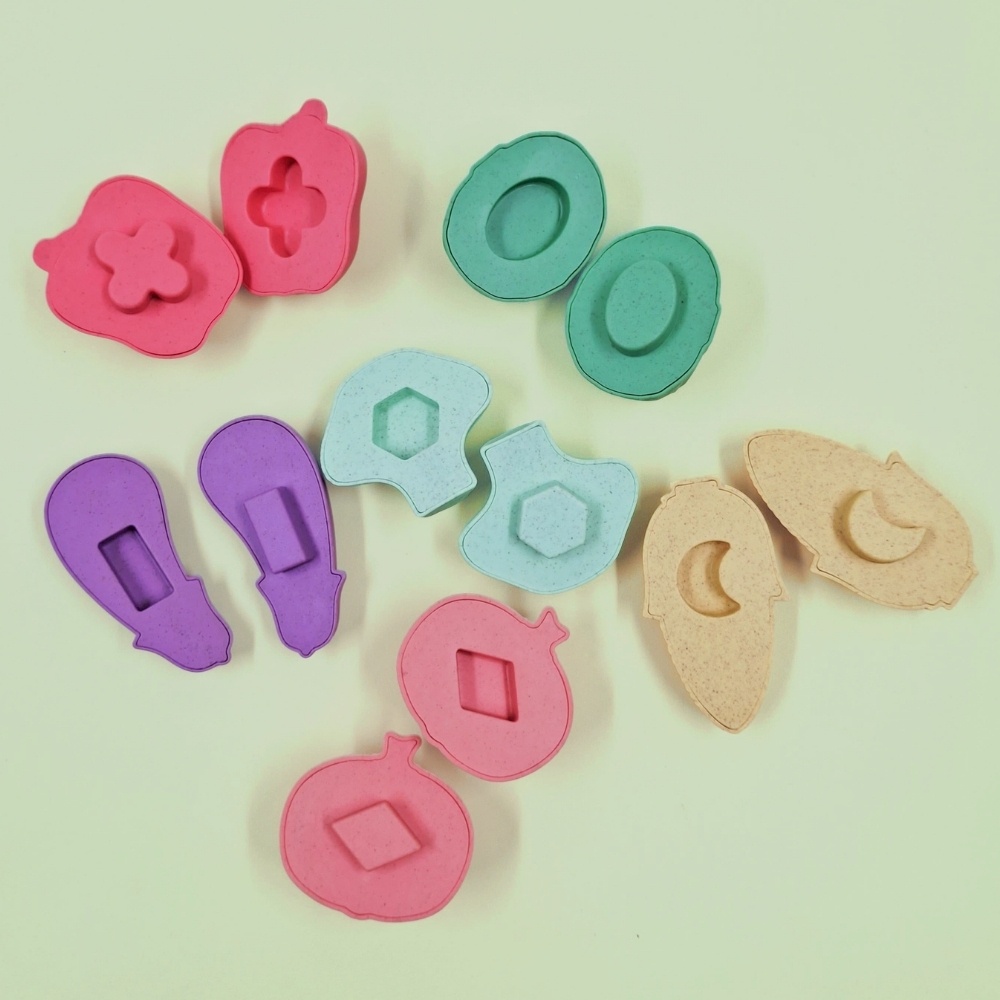Mingli Toys - Shape Sorting Vegetable Set - Eco-friendly Educational Toy - 12 Pieces - Image 2