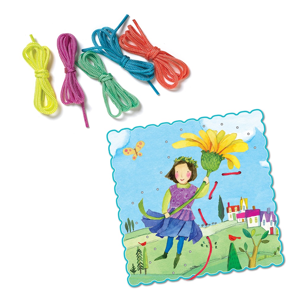 eeBoo - Fine Motor Lacing Activity Cards & Laces - Fairies of the Field -** - Image 2