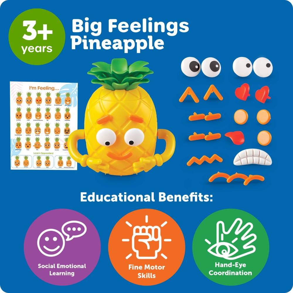 Learning Resources - Big Feelings Pineapple™: SEL Emotions Toy for Kids Ages 3+ - Image 5