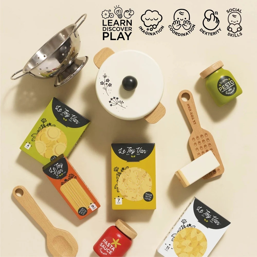 Le Toy Van - Wooden Organic Pasta Set - 12pcs - Image 3