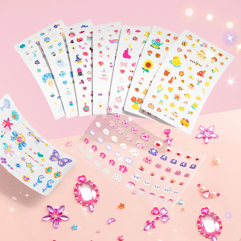 Mideer - Nail, Temporary Tattoo & Gem Sticker Pack - Garden Fairy - 1000pcs - Image 4