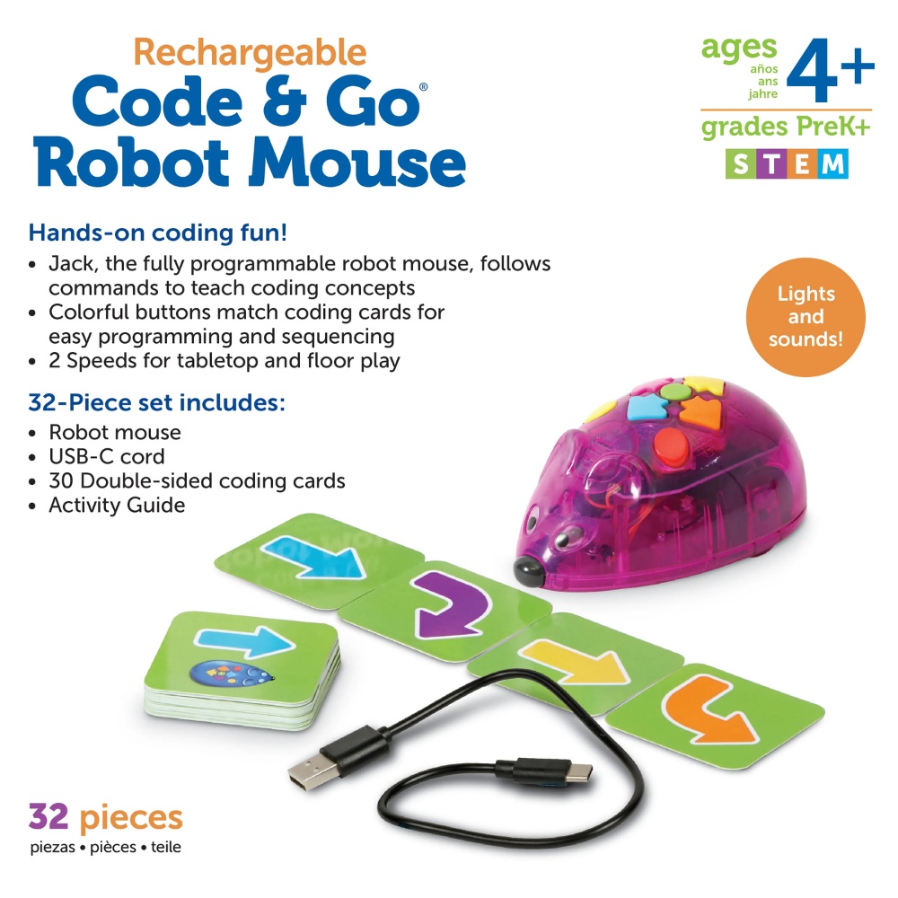 Learning Resources - Code & Go Mouse Activity Set - Rechargeable - 32 Pieces - Image 6