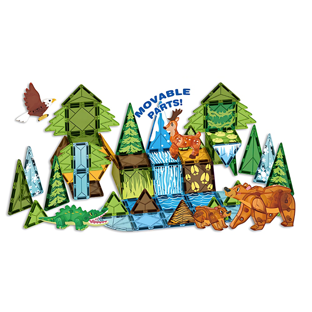 Magnetic Tiles - Forest Animals Set - 30 Pieces - Image 3