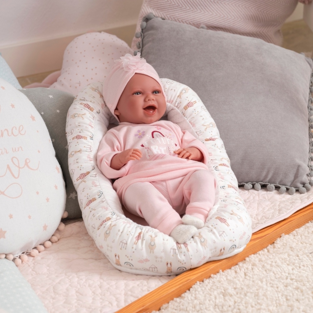 Llorens - Baby Girl Doll with Clothing & Cushion: Mimi - 42cm - Image 2