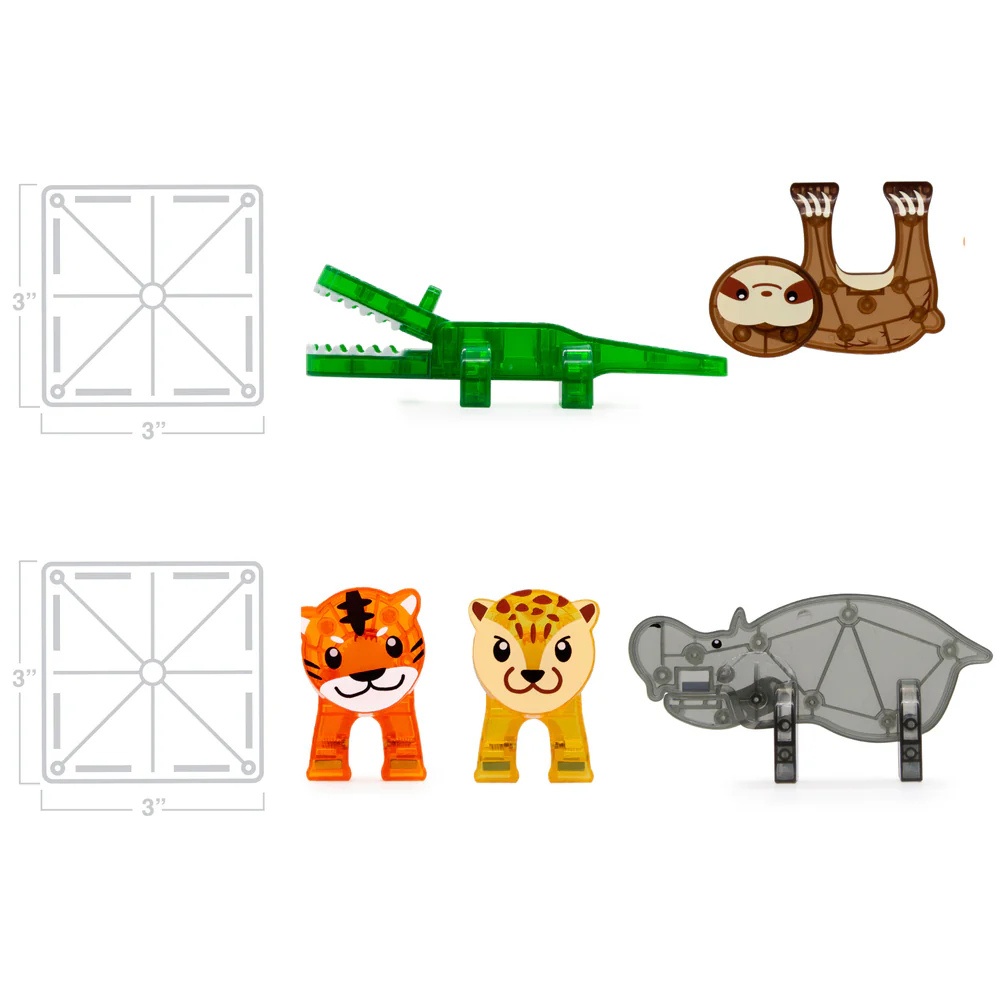 Magna-Tiles - Magnetic Construction Set - Jungle Animals Set - 25pcs - Image 7