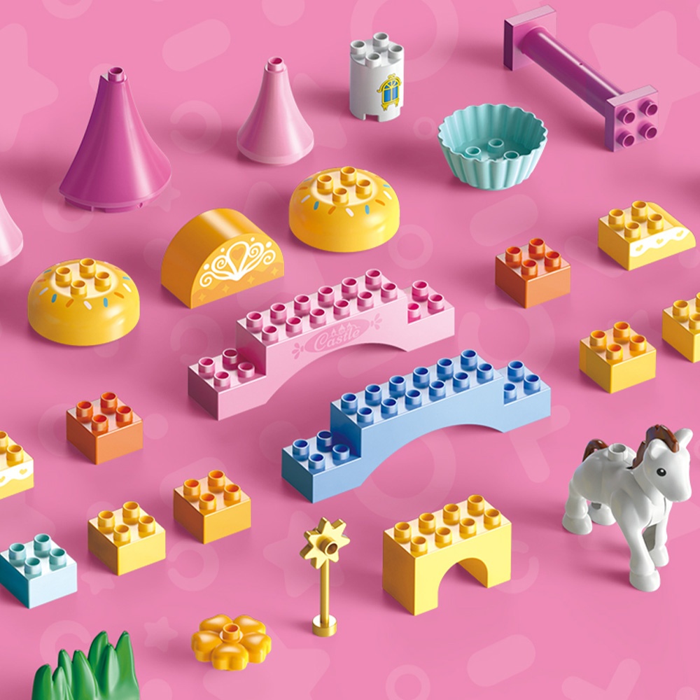 Feelo - Princess Castle - Large Building Block Set - 43 Pieces - Image 5