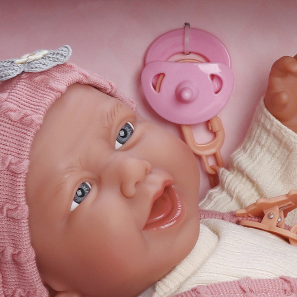 Baby Doll with Vinyl Body, Clothing, Pacifier & Rattle - 40cm - Image 2