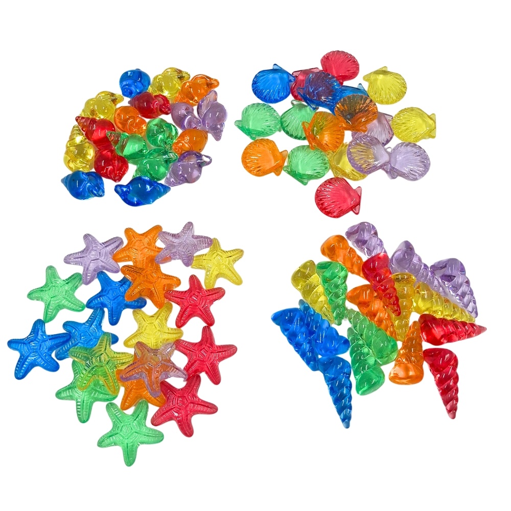 Greenbean - Translucent Seashell Counters - 72pcs - Image 5