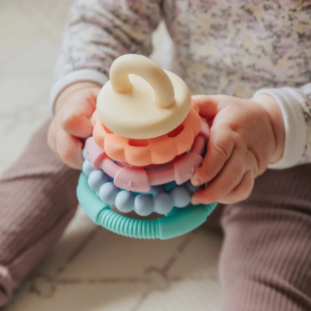 Jellystone Designs - Rainbow Wobble Stacker Silicone Toy - Pastel - Image 5