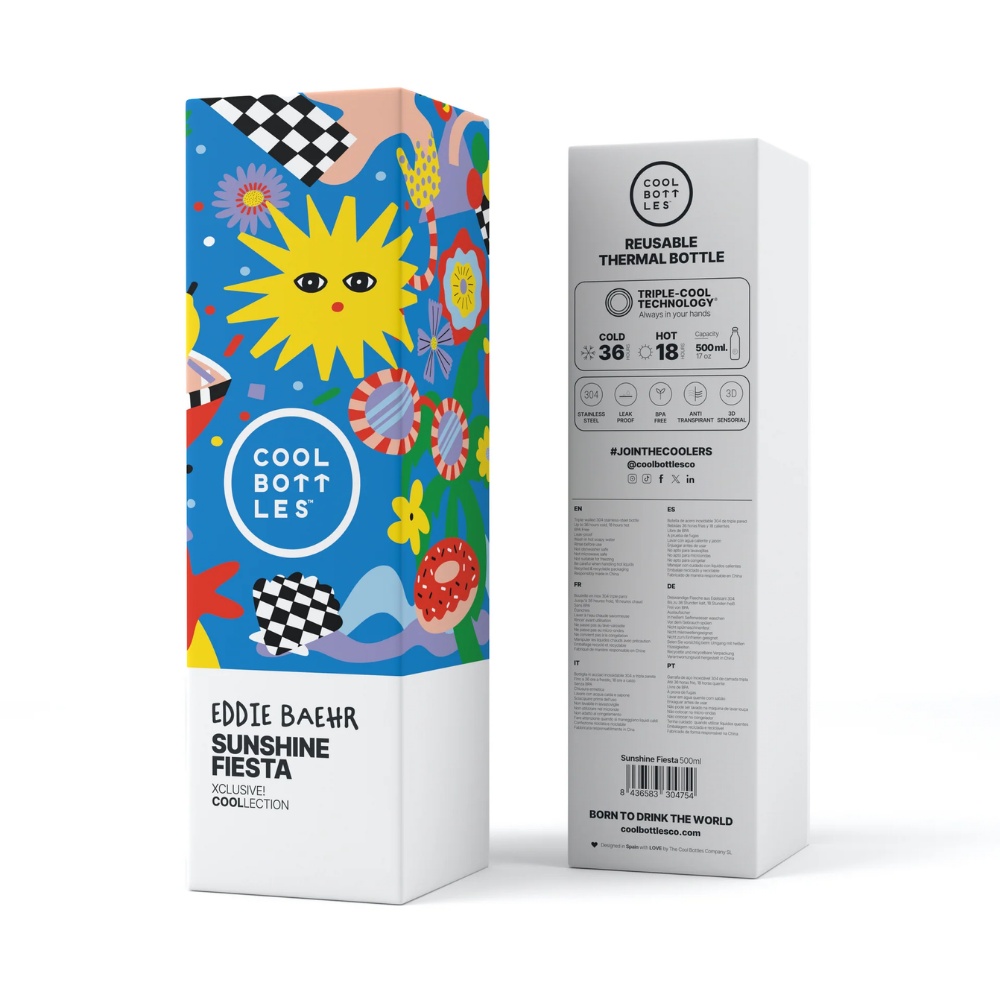 Cool Bottles - Triple-Insulated Water Bottle - Sunshine Fiesta 500ml - Image 5