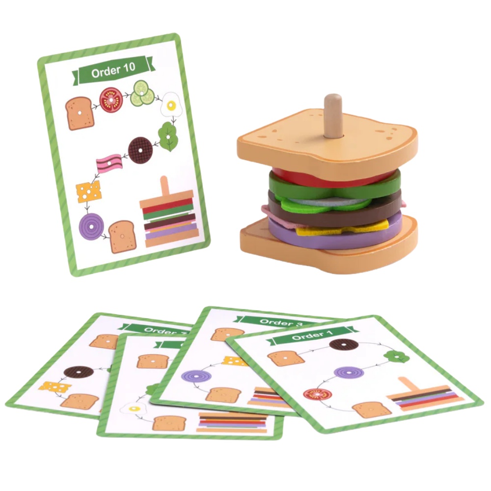 TookyToy - Making A Sandwich - Stacking & Sequencing Activity Toy - Image 6