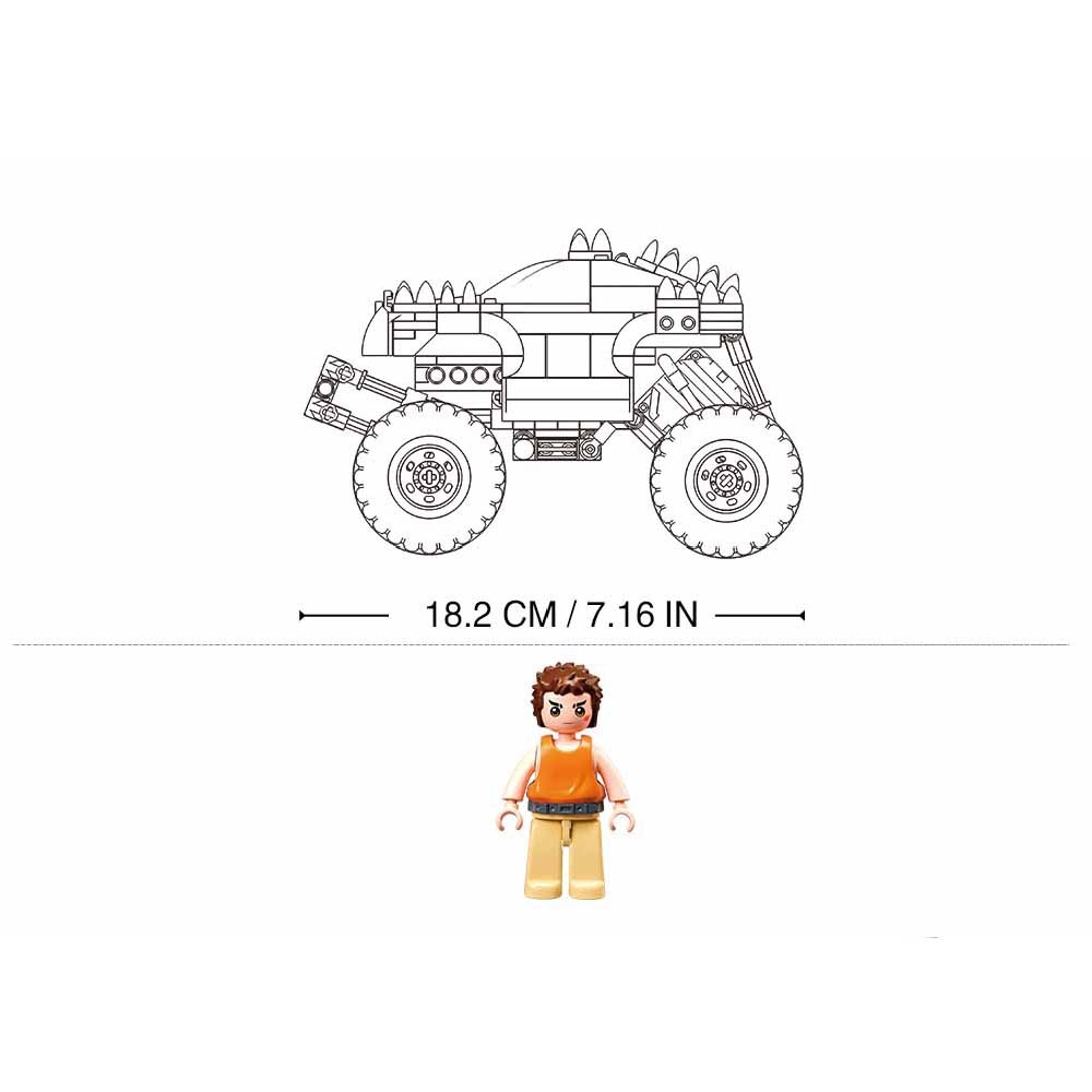 Sluban Building Set: Pull Back PowerBricks - Off Road Vehicle - 267pcs - Image 5