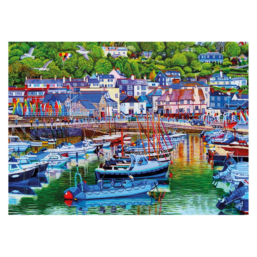 Gibsons - Lyme Regis Harbour - 1000 Piece Jigsaw Puzzle - Image 2