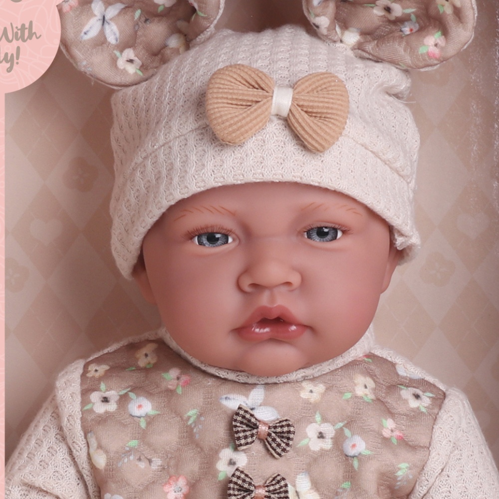 Baby Doll - Soft Cotton Body - Jumper, Beanie & Shoes - 40cm - Image 4
