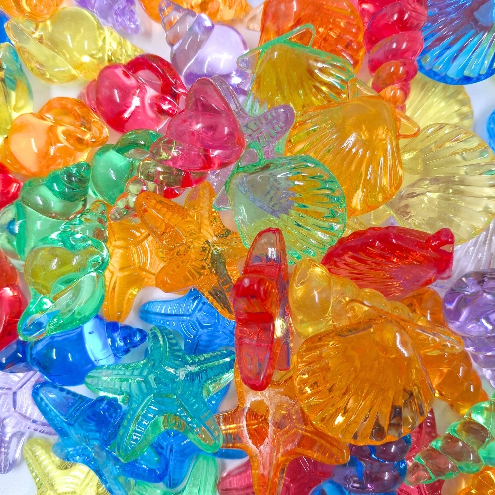 Greenbean - Translucent Seashell Counters - 72pcs - Image 3