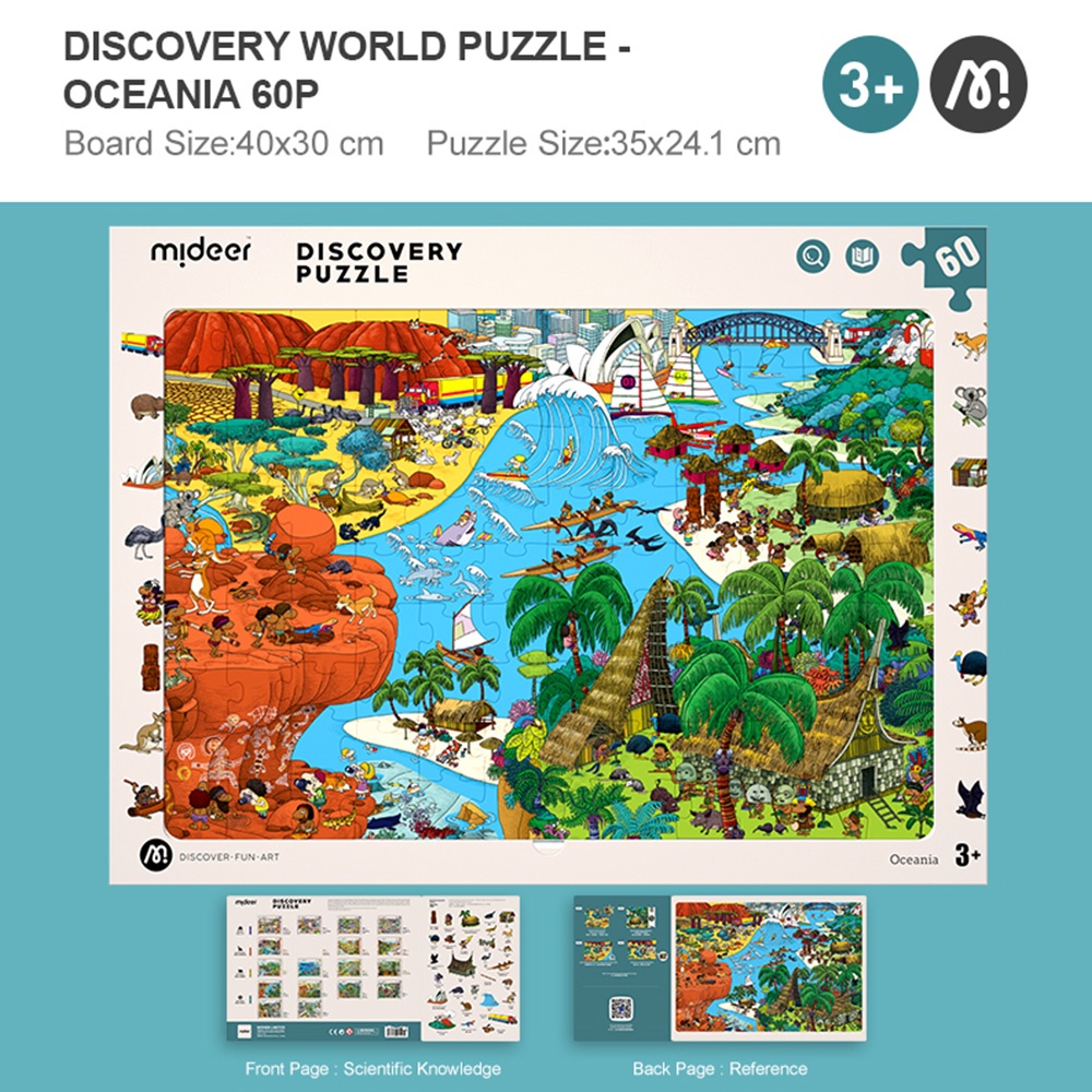 Mideer - Big World Small World Australia-Themed Discovery Puzzle: 60 Pieces - Image 2