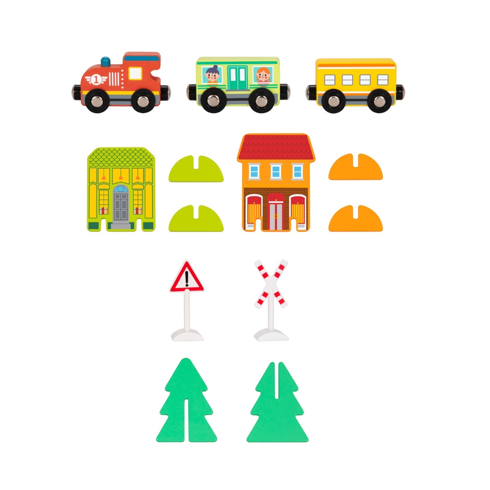 hi Pando - Magnetic Train Set - City Themed - 23pcs - Image 4