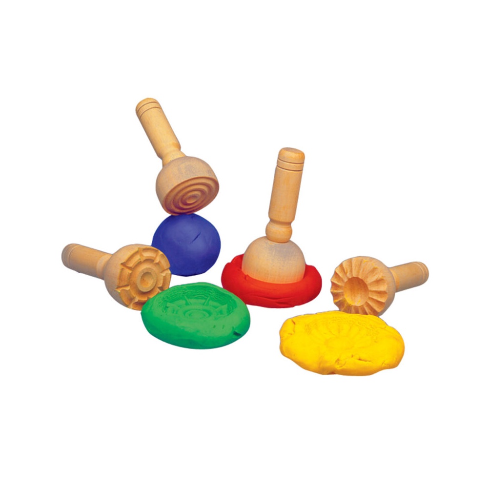 EDX Education - Dough Stamp Set Wood 4pc - Image 4