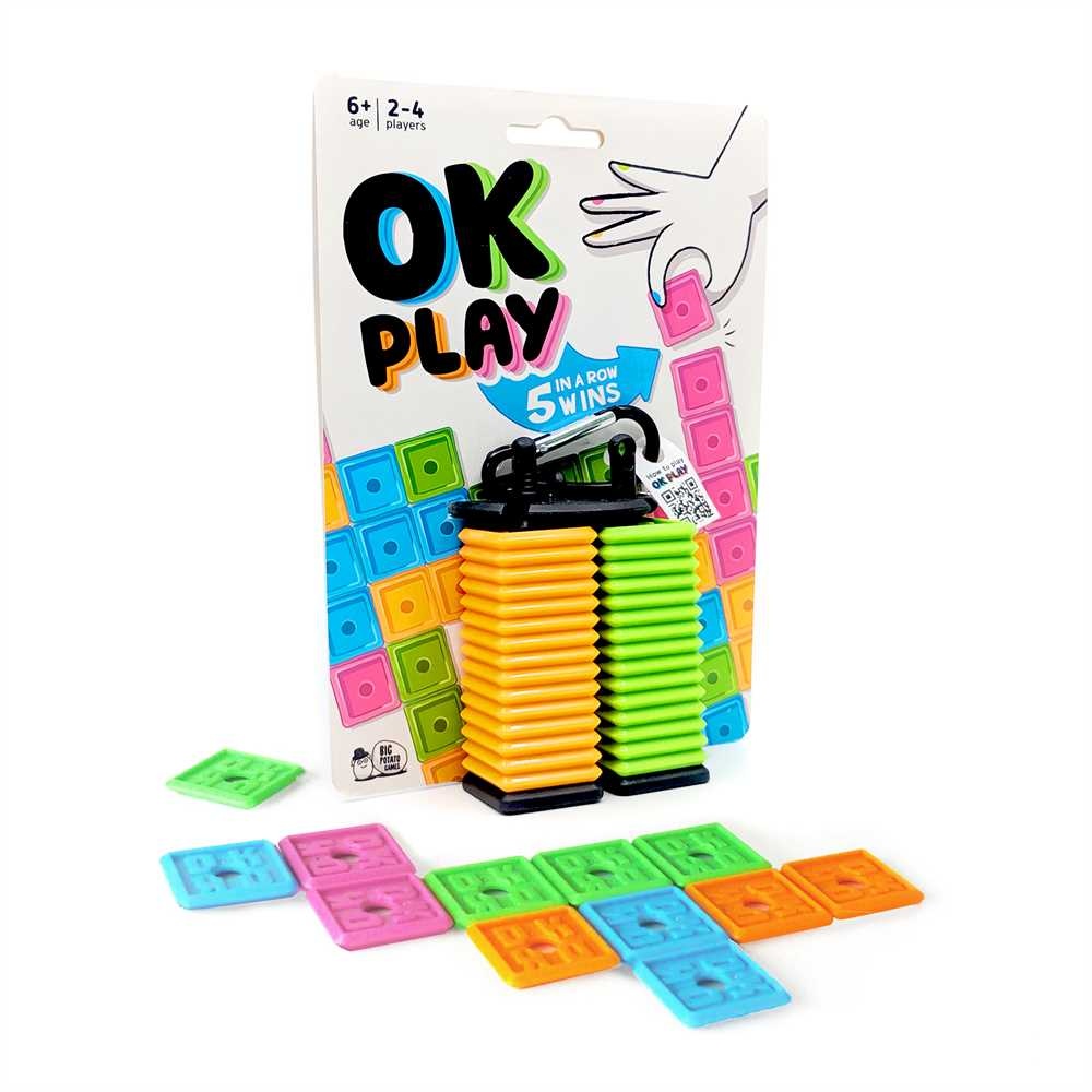 Big Potato Games - OK Play! - The 5-in-a-row Travel Game - 2-4 Players