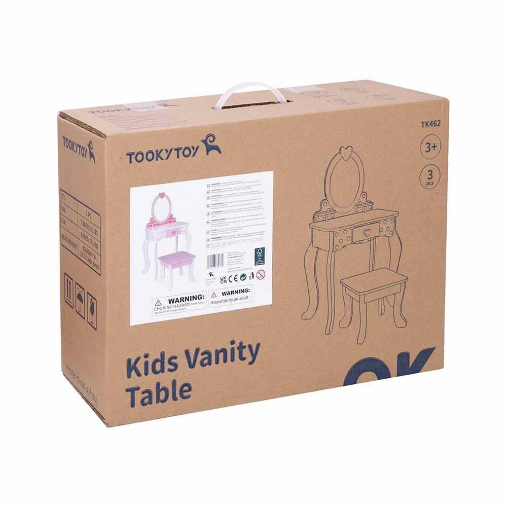 TookyToy - Kids Pretend Play Make-Up & Vanity Table Toy Set - Image 3
