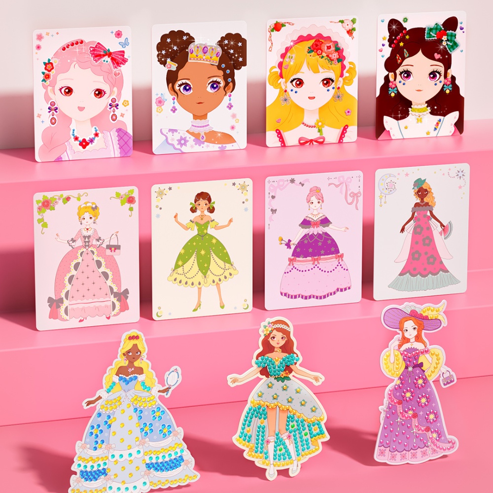Mideer - 3-in-1 Makeup and Dress Up Arts & Crafts Book Set: Princess Fashion Show - Image 5
