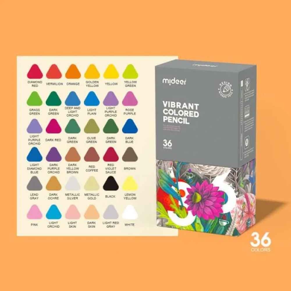 Mideer - Vibrant Coloured Pencil - 36 Colours - Image 2