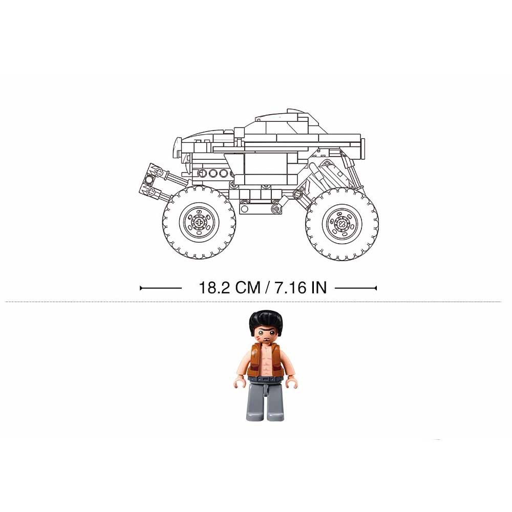 Sluban Building Set: Pull Back PowerBricks - Off Road Vehicle - 269pcs - Image 5