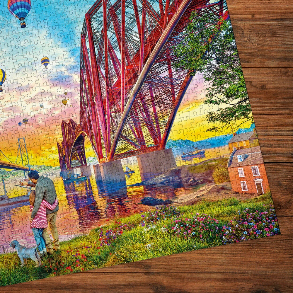Gibsons - Three Bridges Crossing - 1000 Piece Jigsaw Puzzle - Image 3