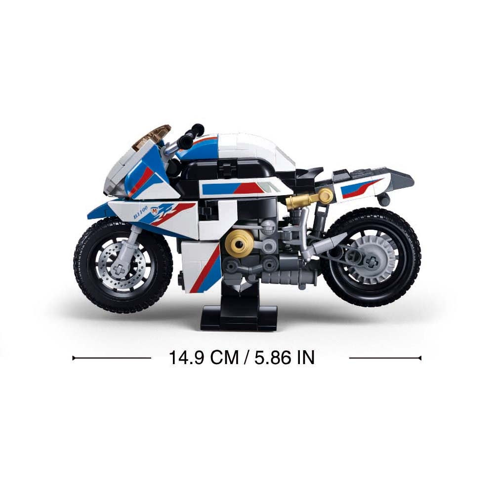 Sluban Building Set: Model Bricks - S1000MS Motorcycle - 242pcs - Image 5