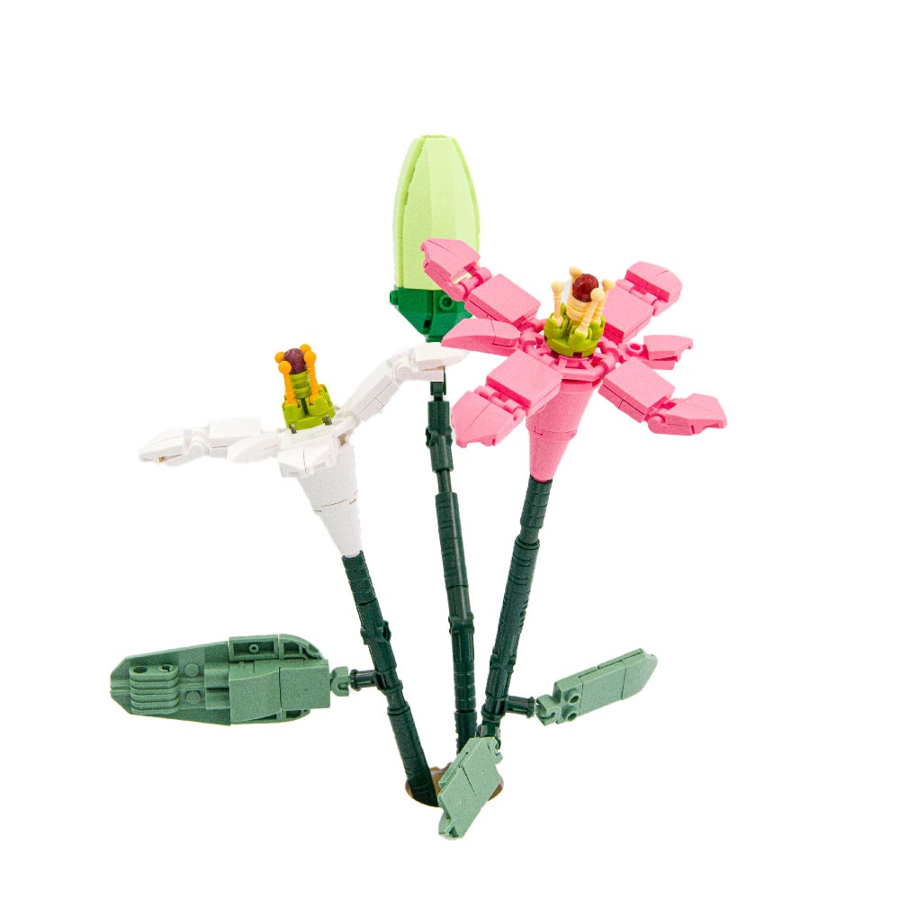 Sluban Building Set: Pleyerid - Flowers - Lily - 247pcs - Image 4