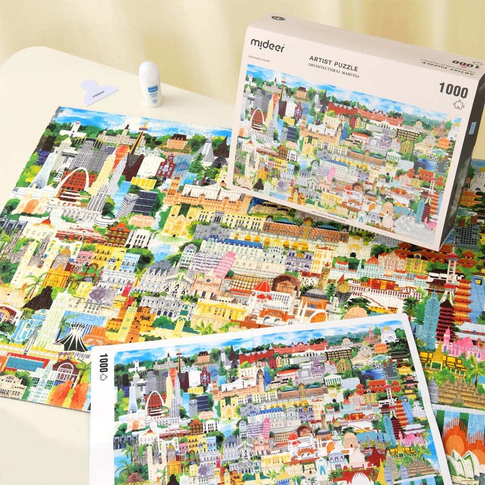 Mideer - Architectural Marvels - 1000 Piece Jigsaw Puzzle in Gift Box - Image 3