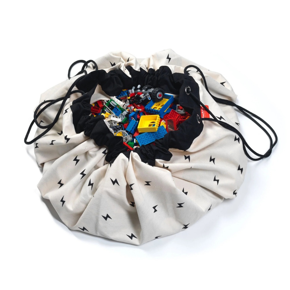 Play&Go - 3-in-1 Playmat & Toy Bag - Roadmap / Thunderbolt - Image 9