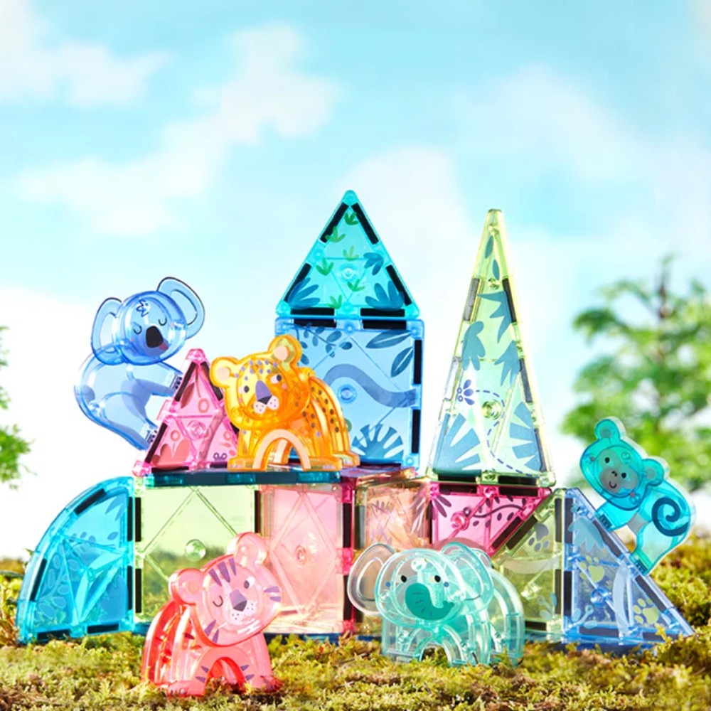 Mideer - Colourful Magnetic Tiles Building Set - Magical Jungle - 40pcs - Image 6