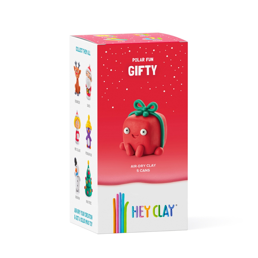 Hey Clay - Modelling Air-Dry Clay with Fun Interactive App - Gifty, Christmas Series, 5 cans - Image 6