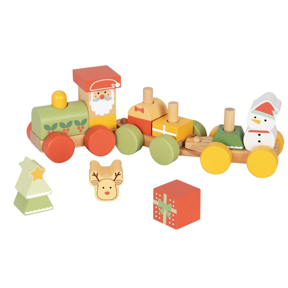 hi Pando - Wooden Christmas Stacking Train - Image 2