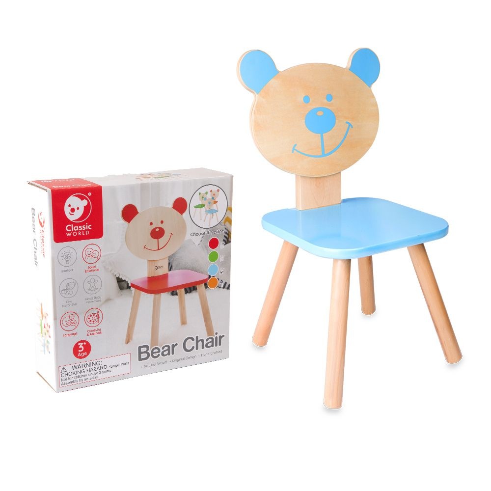 Classic World - Bear Chair for Kids - Blue - Image 5