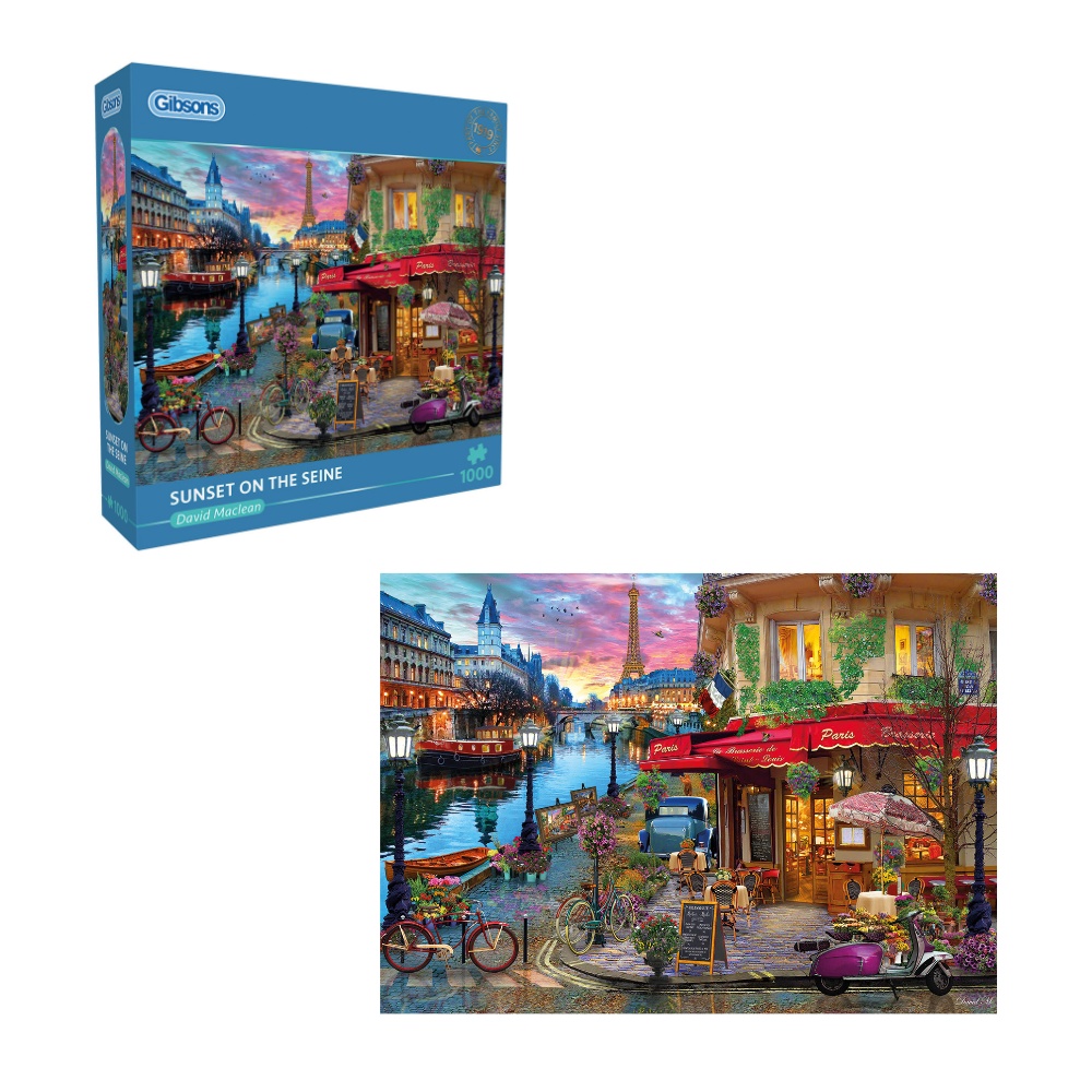 Gibsons - Sunset on the Seine - 1000 Piece Jigsaw Puzzle - Image 5