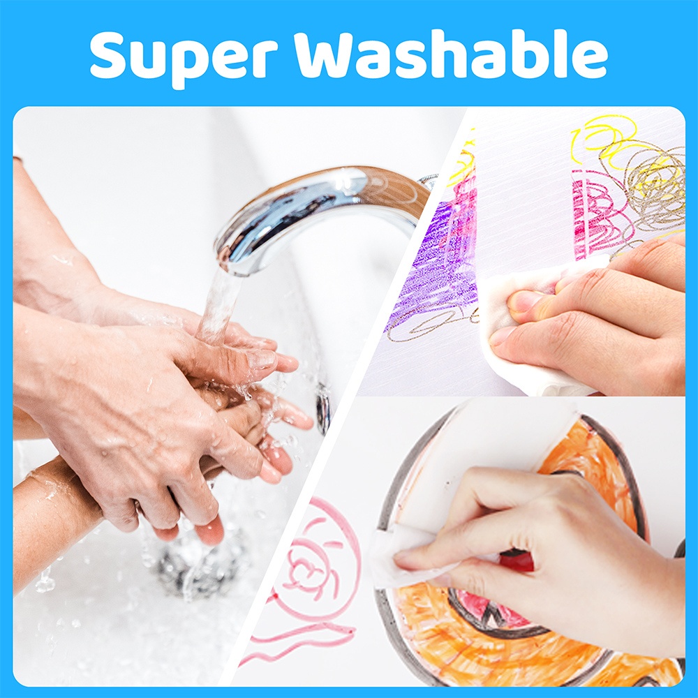 Jar Meló - Washable Markers - Non-Toxic - 12 Colours - Image 5