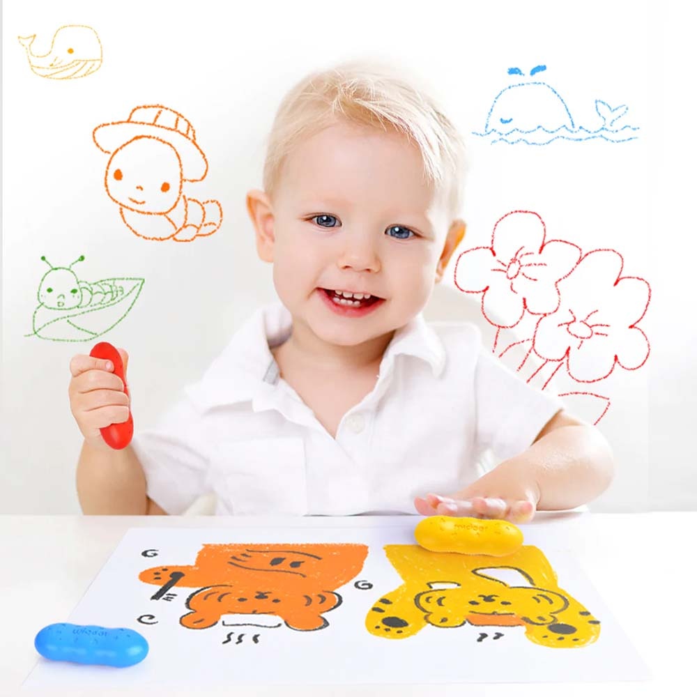 Mideer - Pea Beeswax Crayons - 12 Colours - Image 3