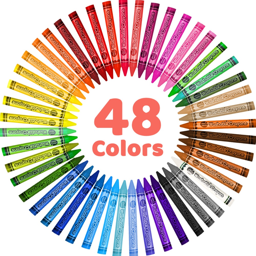 Jar Meló - Wax Crayons - Washable Non-Toxic - 48 Colours - Image 2
