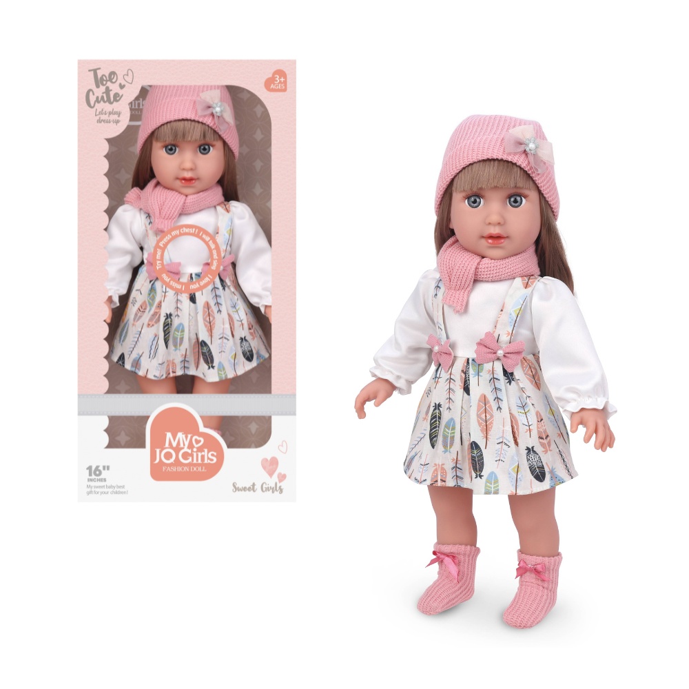Fashion Doll with Sound - Mia - Dress, Beanie & Shoes - 40cm-** - Image 4