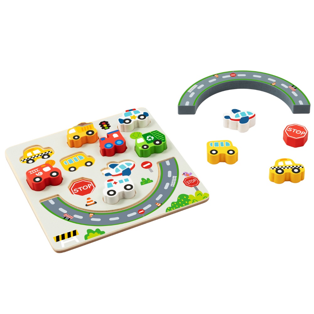 hi Pando - 2-in-1 Wooden Balancing Game and Puzzle: Transport 12 Pieces - Image 2