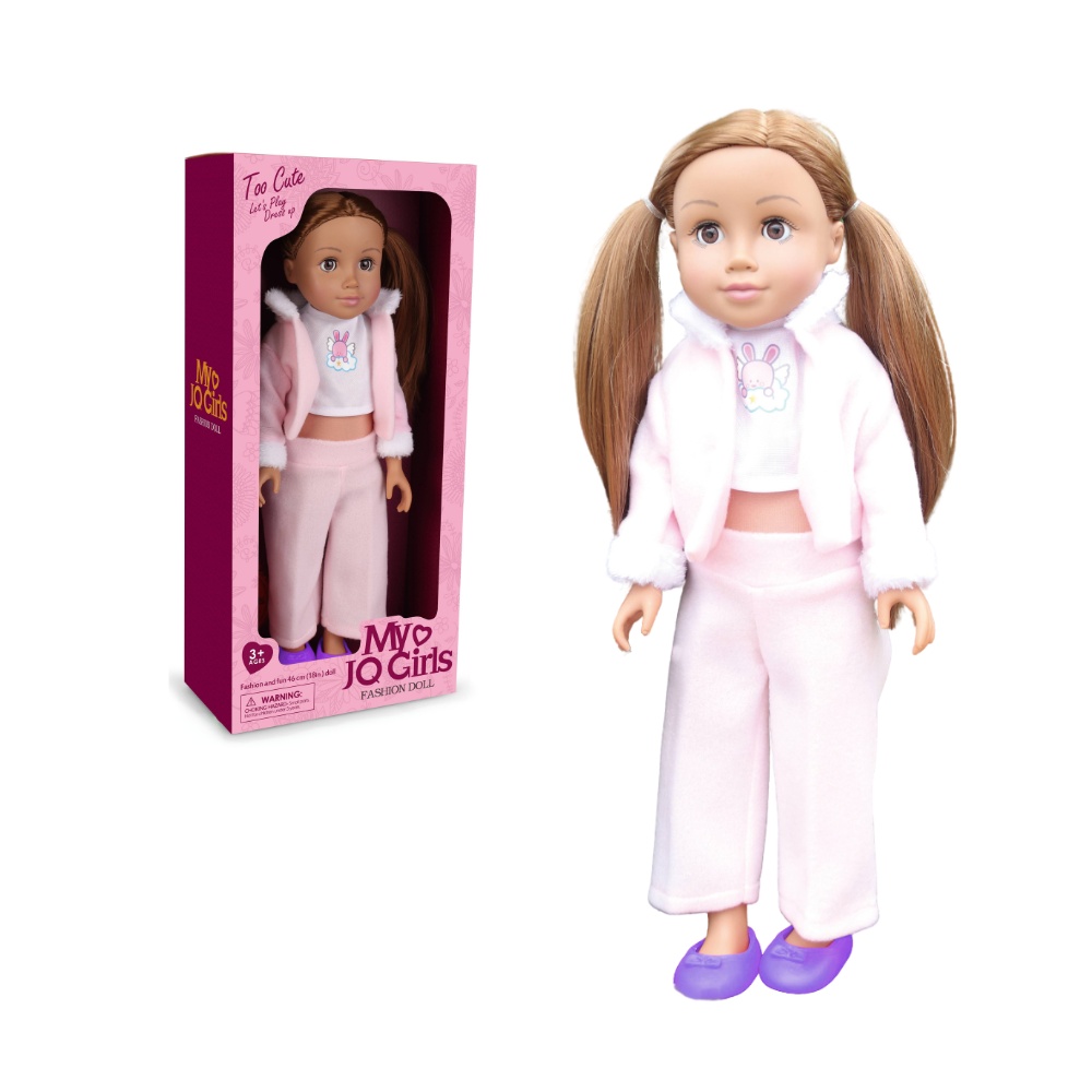 Fashion Doll - Brown Hair, Clothes & Ballerina Flats - 46cm-** - Image 5