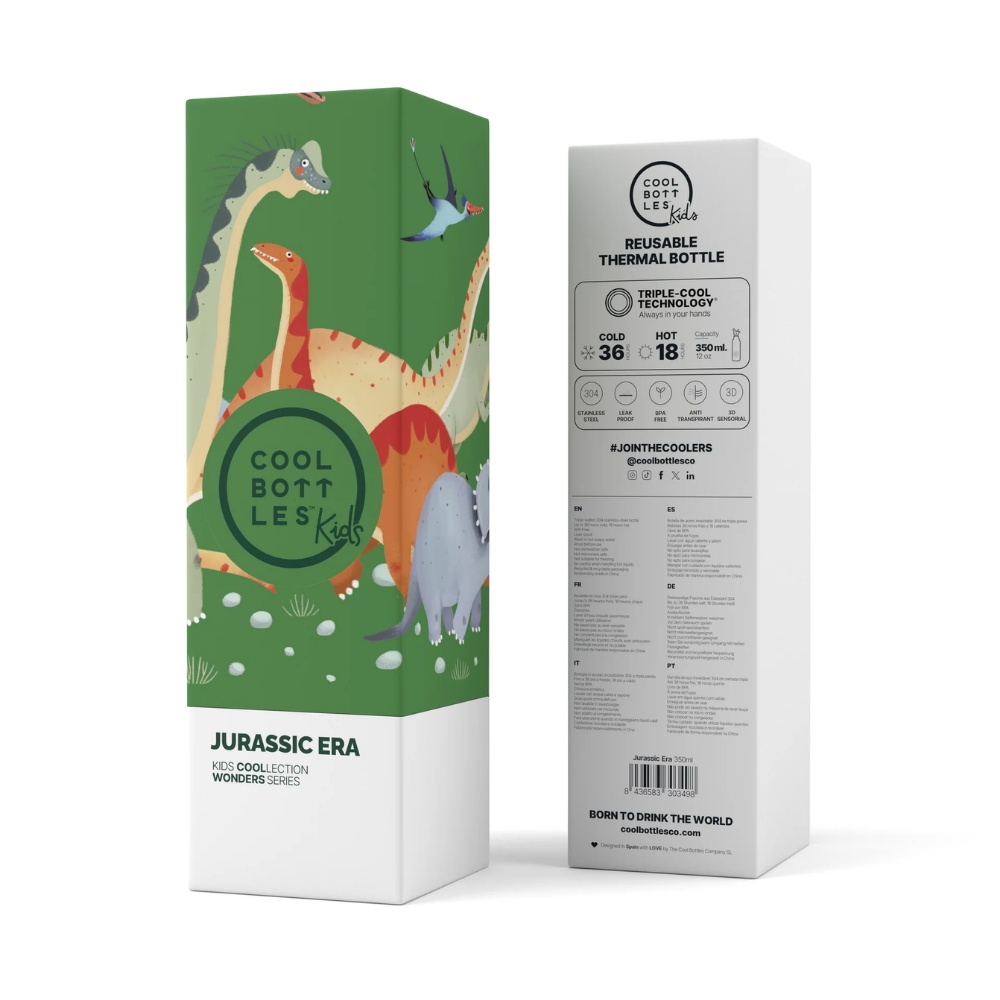 Cool Bottles - Kids Triple-Insulated Water Bottle - Jurassic Era 350ml - Image 5