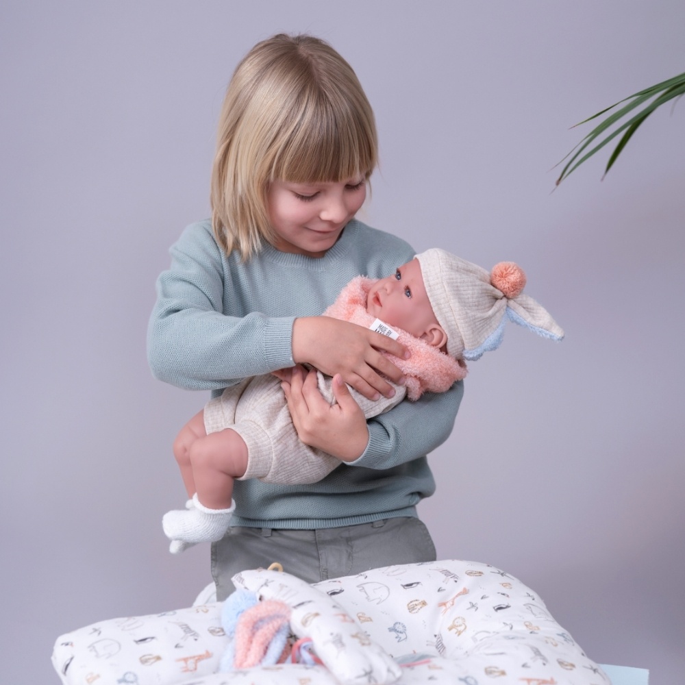Llorens - Baby Girl Doll with Crying Mechanism, Clothing & Cushion: Mimi - 42cm - Image 3