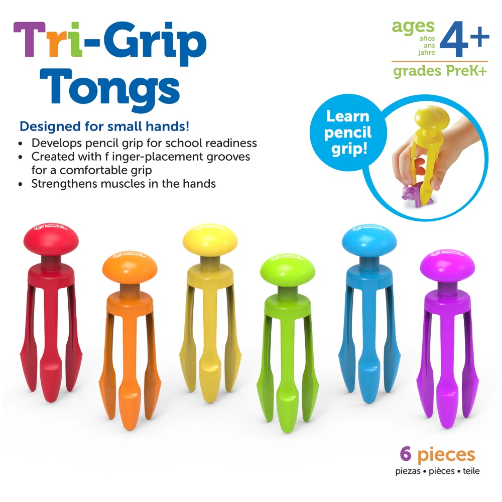 Learning Resources - Tri-Grip Tongs - Fine Motor & Sensory Play Tool - Image 6
