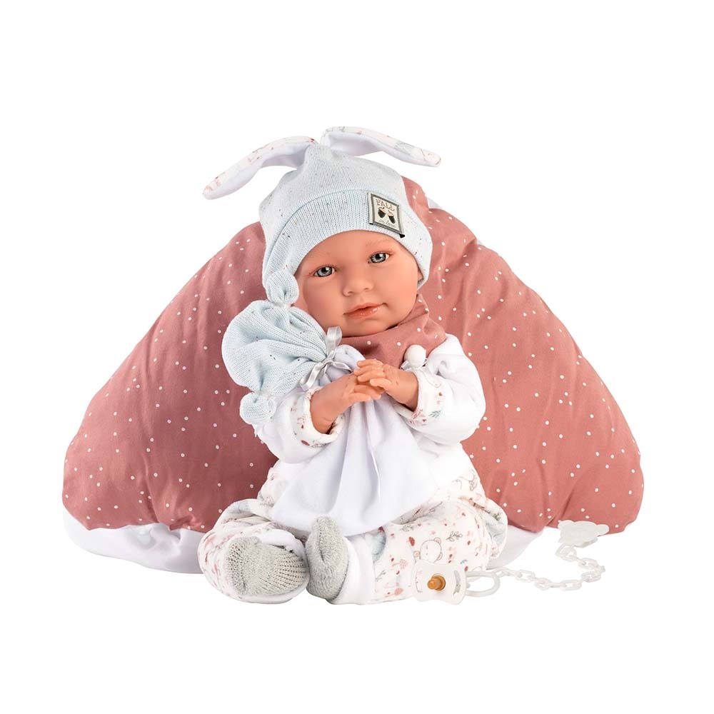 Llorens - Baby Girl Doll with Crying Mechanism Clothing & Cushion: Mimi - 42cm