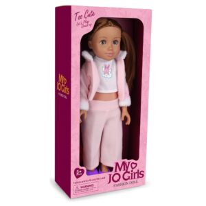 Fashion Doll - Brown Hair, Clothes & Ballerina Flats - 46cm-**